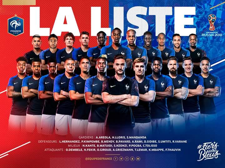 Equipe De France La Liste 4114